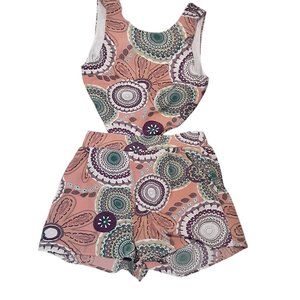 Patterned Sleeveless Jumpsuit